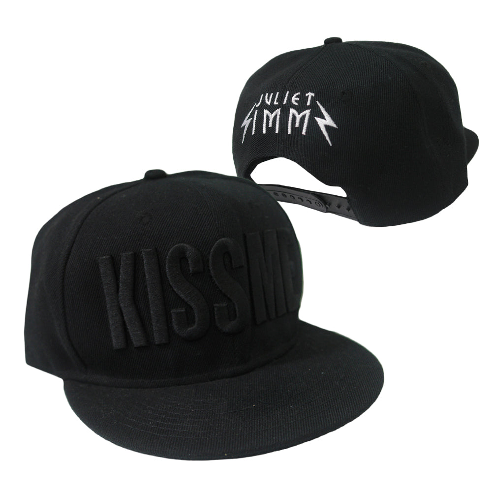 Kiss Me Black Snapback Hat